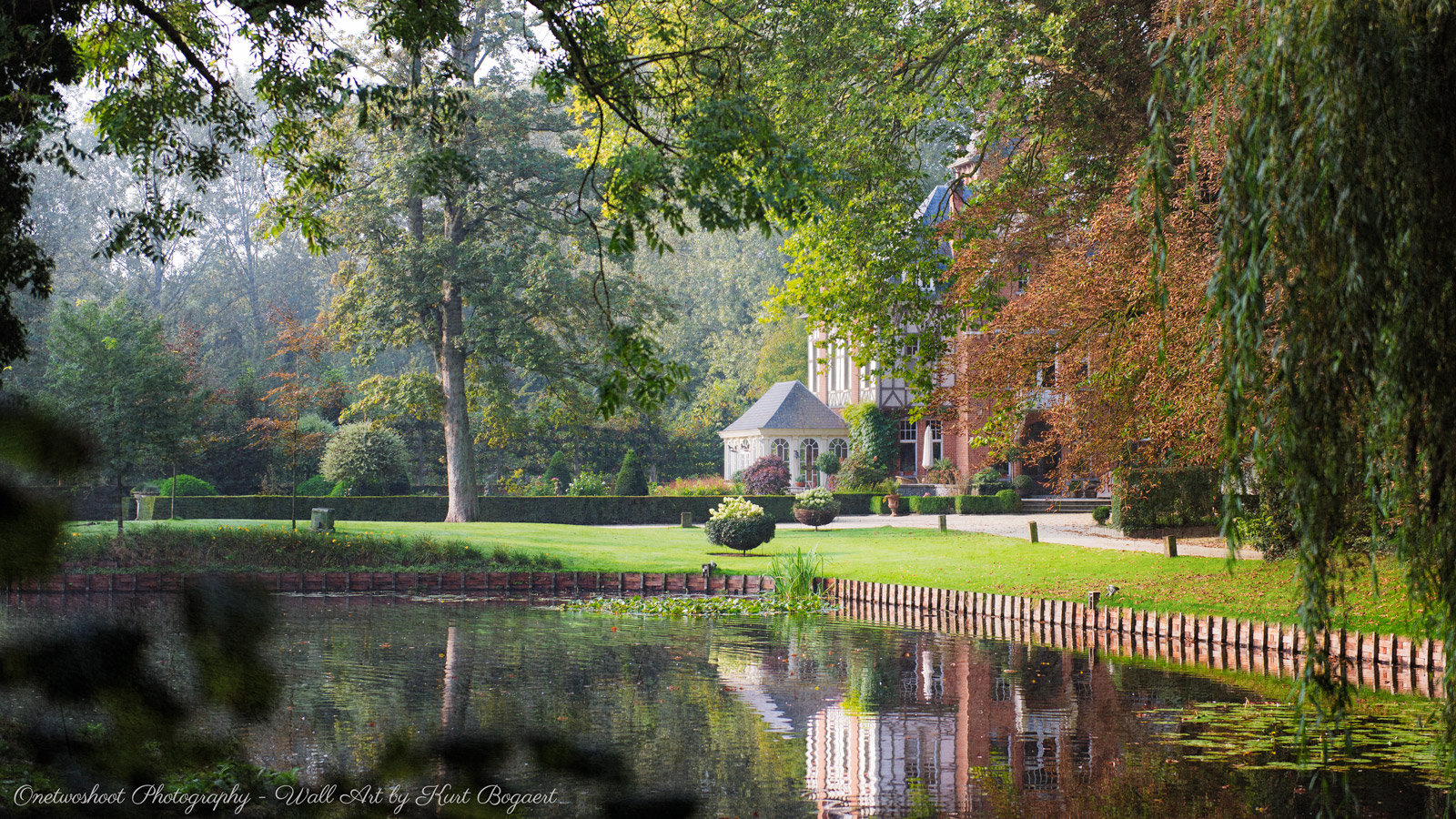 Het Domein 't meersdael met prachtige villa, vijver en groot en mooi park, ideaal voor huwelijksfotograaf en bruidspaar voor huwelijksfotografie