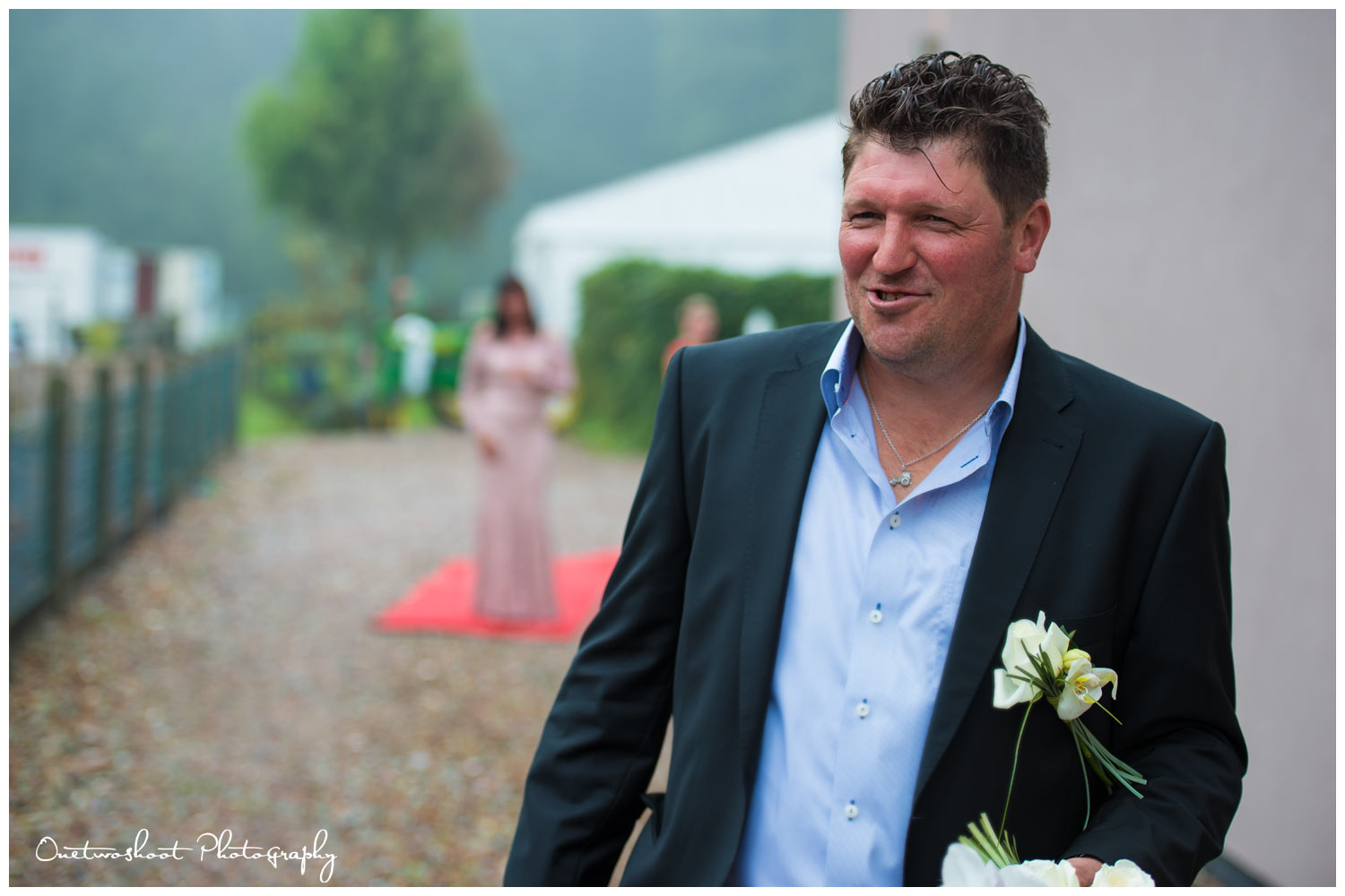 huwelijksfotografie met first look van de bruidegom