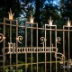 Toegangshek van het kasteel domein Blauwendael, ideaal park voor huwelijksfotograaf en bruidspaar voor huwelijksfotografie