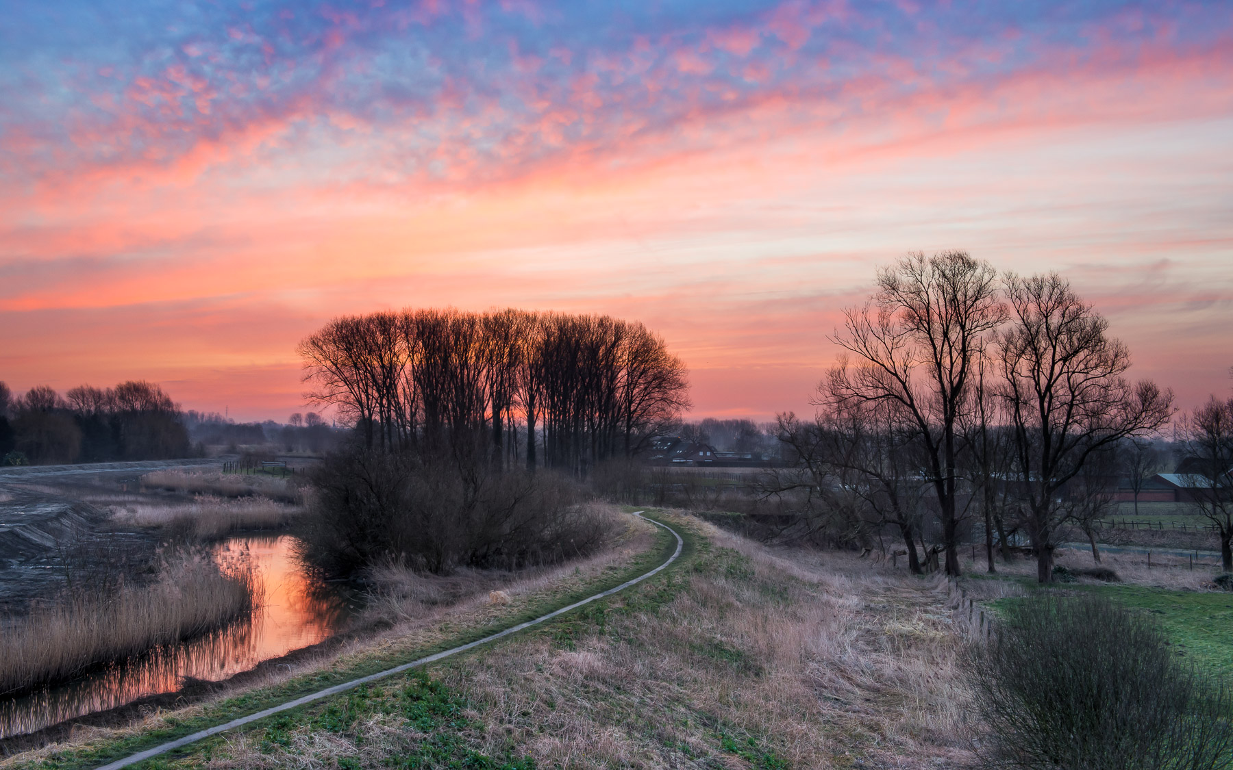 Blog-Sunset in Lokeren near Durme